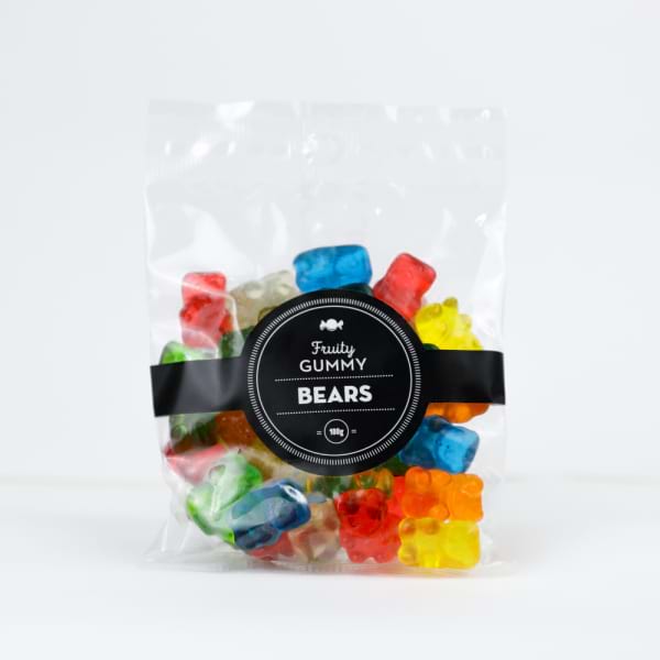 Bag of fruity gummy bears