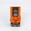 Chocamama cocoa-dusted milk chocolate almonds, 125g bag